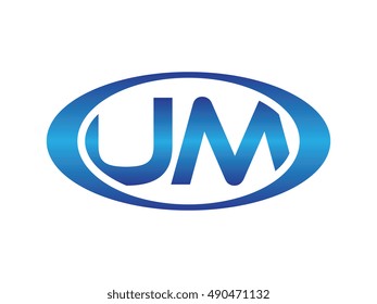 UM-letter abbreviations blue oval logo