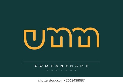 UMM abstract letter logo design. Modern Business Logo Design With Abstract Typography and Contemporary Style