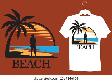 ummer beach vacation t-shirts, summer surfing t-shirt vector design