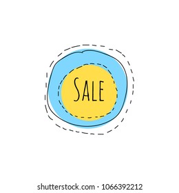 ummer sale colorful icon on white background vector illustration line desing