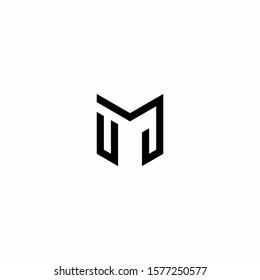 UM,MU Letter Logo Design with Creative Modern.