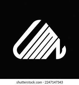 UMN-Brief Logo kreatives Design mit Vektorgrafik, UMN einfaches und modernes Logo.