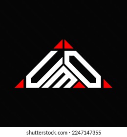 Logo de letras UMO diseño creativo con gráfico vectorial, logo simple y moderno de UMO.