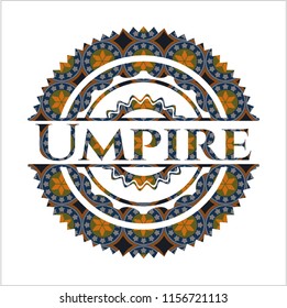 Umpire arabesque style emblem. arabic decoration.