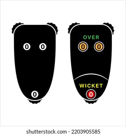 Umpire Ball Counter Icon, Sport Icon Vector Art Illustration