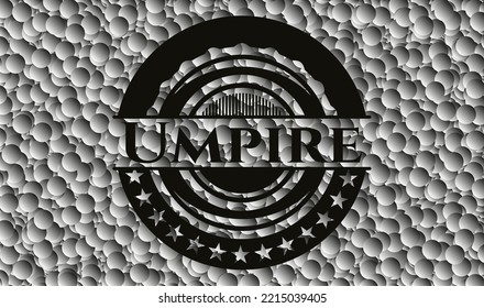 Umpire Black Emblem With Bubbles Background. Vintage. Vector Illustration. Detailed. 