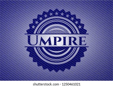 Umpire denim background