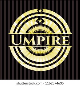 Umpire golden emblem or badge