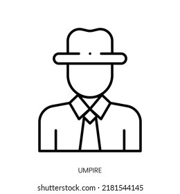 umpire icon. Linear style sign isolated on white background. Vector illustration