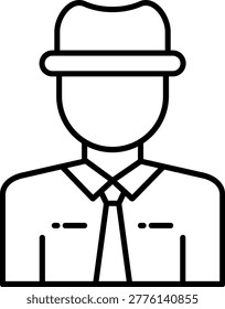Umpire Illustration vector Icon Design