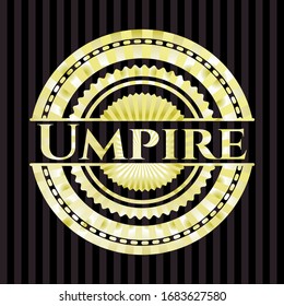 Umpire shiny emblem. Vector Illustration. Detailed.