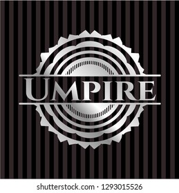 Umpire silver shiny emblem
