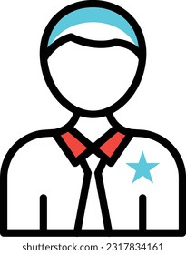 ilustración umpire Vector en un fondo transparente. Símbolos de calidad superior. Iconos vectoriales de color de línea para el concepto y el diseño gráfico.