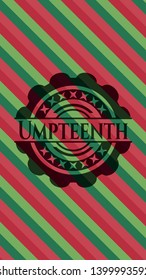 Umpteenth christmas emblem. Vector Illustration. Detailed.
