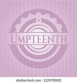 Umpteenth realistic pink emblem