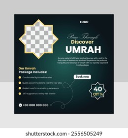 Umrah agency travel social media post design