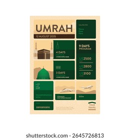 Umrah flyer poster template design art