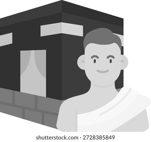 Design de ícone de vetor de Linha Umrah