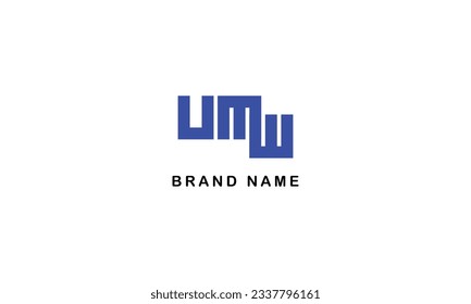 Minimales Logo-Design der Marke UMW MM UM