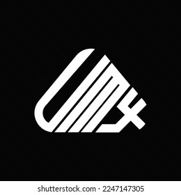 Diseño creativo del logotipo de la letra UMX con gráfico vectorial, logotipo sencillo y moderno de UMX.