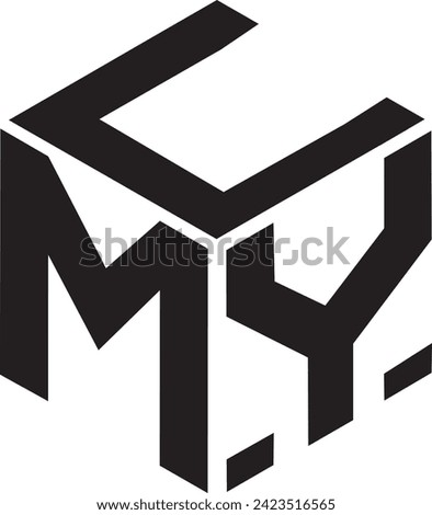 UMY Polygon logo design, icon, symbol, vector file,  Zdjęcia stock © 