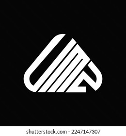 UMZ letter logo creative design with vector graphic, UMZ simple and modern logo.