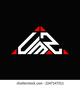 Diseño creativo del logotipo de la letra UMZ con gráfico vectorial, logotipo sencillo y moderno de UMZ.