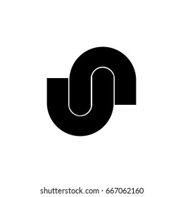 un abstract letter logo