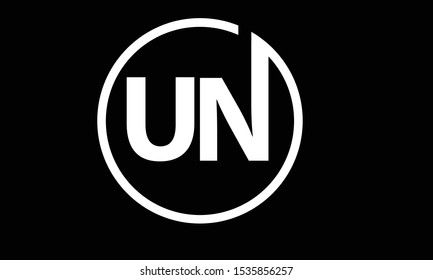 UN abstract vector logo monogram template