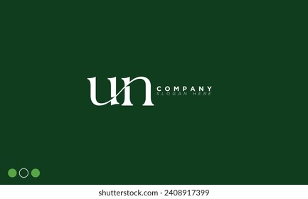 UN Alphabet letters Initials Monogram logo NU, U and N