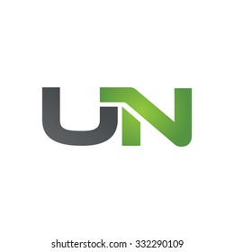 UN company linked letter logo green