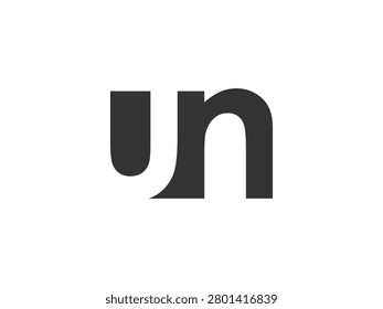 UN creative geometric initial based modern and minimal logo. Letter u n trendy fonts. Universal professional elegant techno vector design.