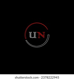 UN creative modern letters logo design template