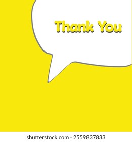 un and creative "Thank You" bubble dialog vector design, ideal for casual, vibrant, and expressive communication-themed illustrations or projects