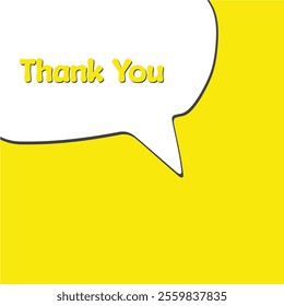 un and creative "Thank You" bubble dialog vector design, ideal for casual, vibrant, and expressive communication-themed illustrations or projects