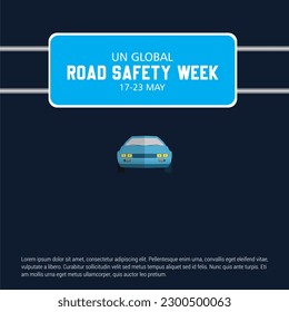 UN Global Road Safety Week international holiday card.