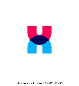 un h uhn letter logo vector icon lettermark sign