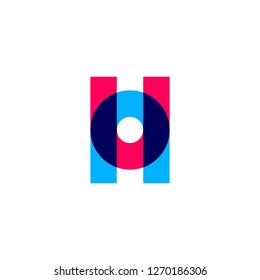 un h uhn uon letter logo vector icon lettermark sign