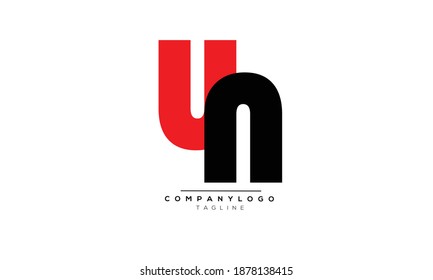 UN icon monogram letter text alphabet logo design