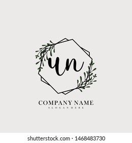 UN Initial beauty floral logo template