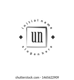 UN Initial beauty monogram logo vector