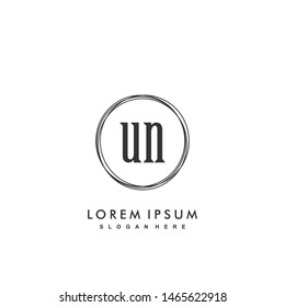 UN Initial beauty monogram logo vector