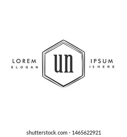 UN Initial beauty monogram logo vector