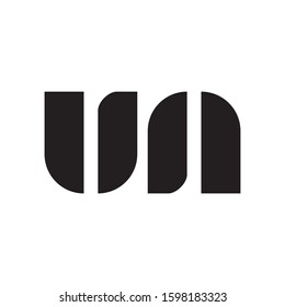 UN initial letter logo template vector icon design