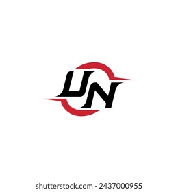 UN initial logo cool and stylish concept for esport or gaming logo as your inspirational