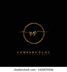 UN Initial luxury handwriting logo vector