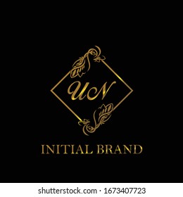 UN Initial wedding logo template vector	