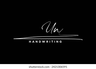 UN initials Handwriting signature logo. UN Hand drawn Calligraphy lettering Vector. UN letter real estate, beauty, photography letter logo design.