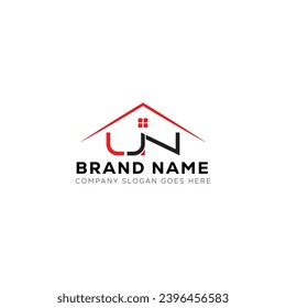 UN letter creative real estate vector logo design . UN creative initials letter logo concept.