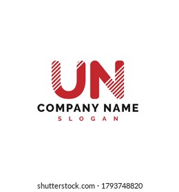 UN Letter Logo Design. UN Letter Logo Vector Illustration - Vector
